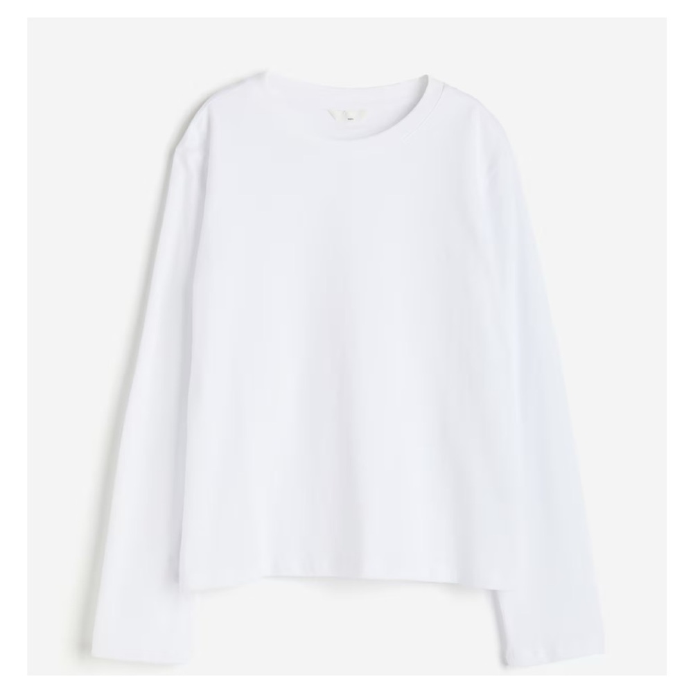 H&M White Long Sleeve Tee